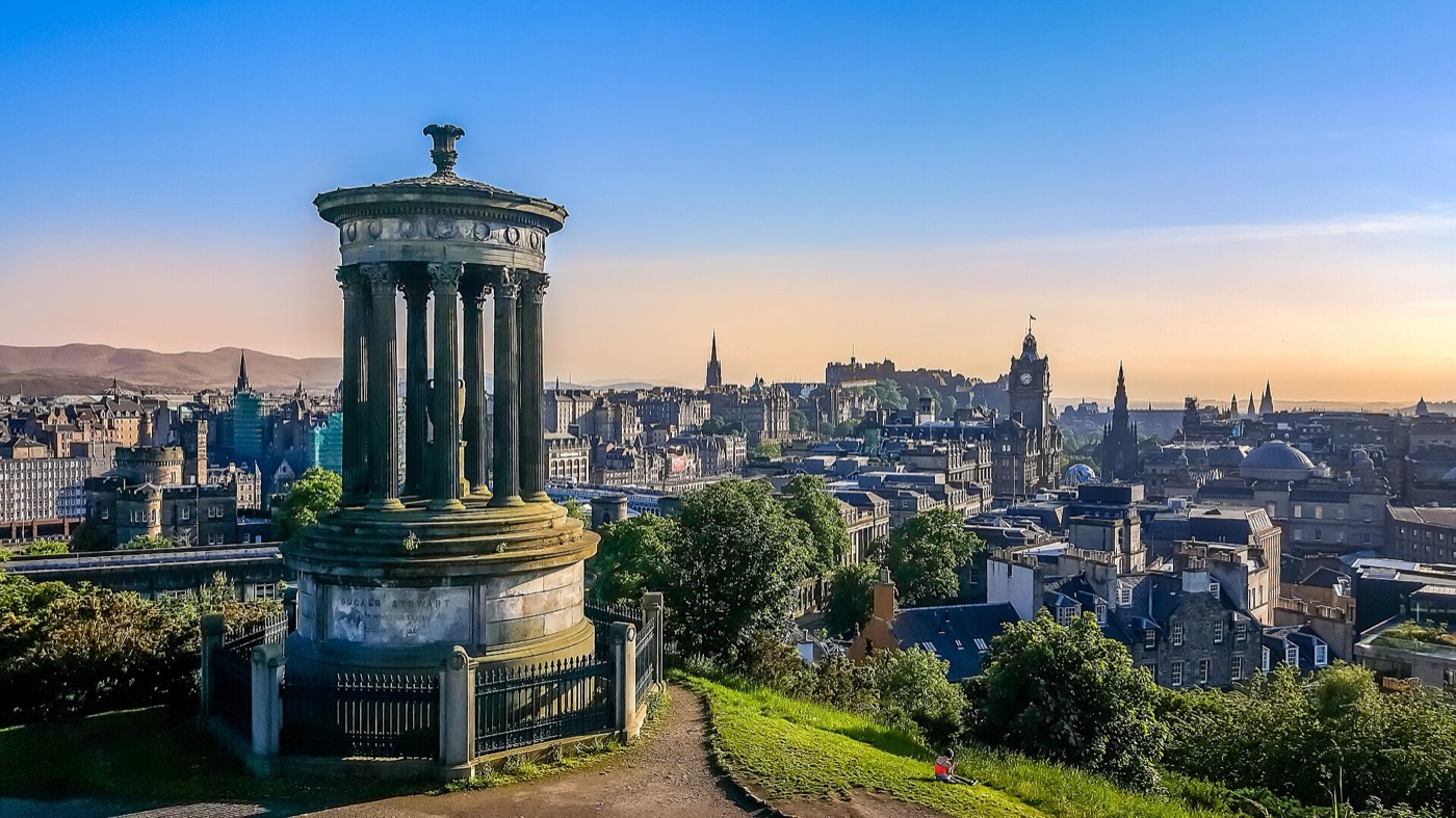 Foto real de referência turística de Edimburgo, Reino Unido